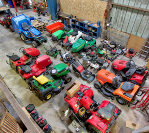 vue plongeante atelier réparation motoculture vimoutiers